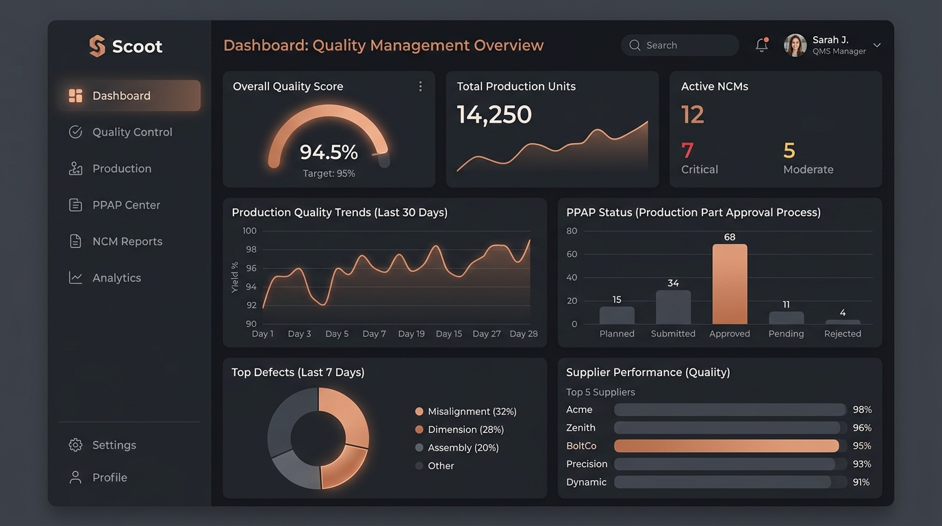 Scoot Dashboard Interface Mockup